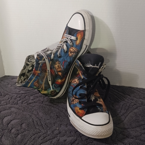 Converse Chuck Taylor DC Comics High-Top Sneakers Men's 5 Women's 7 Superheroes - Picture 1 of 12